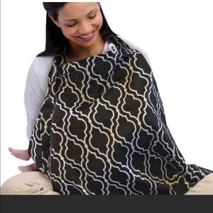 Boppy Nursing Cover Sideline Collection Breastfeeding Nursing Boho Black new